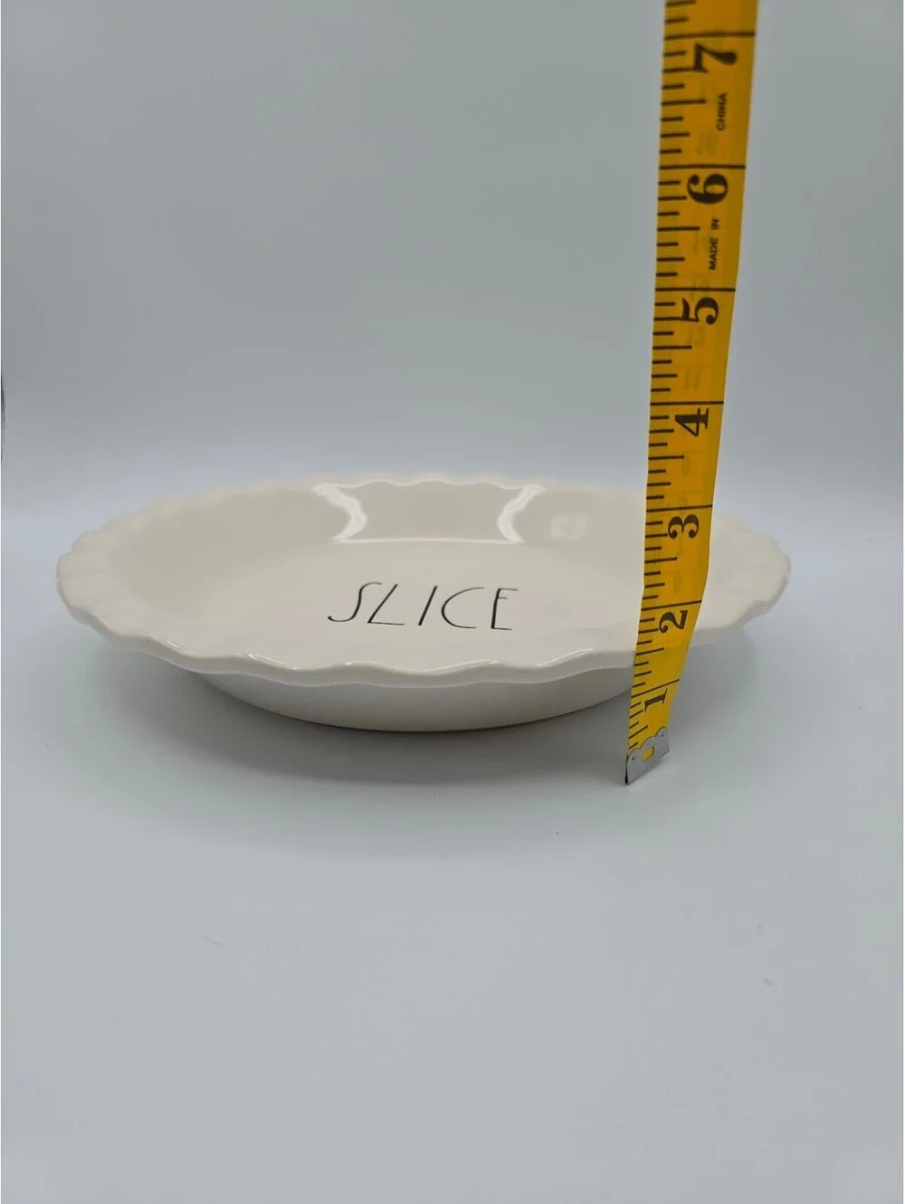 Rae Dunn SLICE Artisan Collection Ceramic Pie Plate Baker